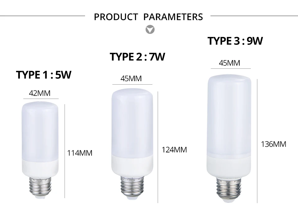 New Arrival E26 E27 3528SMD 5W B22 Bayonet Colorful LED Flame Effect Fire Light Bulbs Flickering Emulation Decorative Lamps (3)