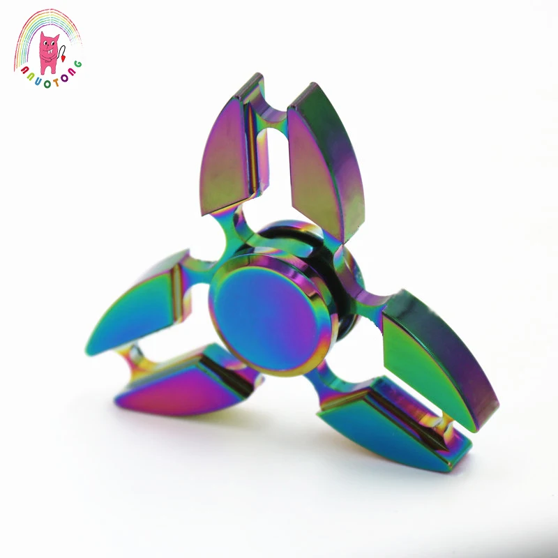 

2017 New Colorful Tri-Spinner Fidget Spinner metal Toy Hand Spinner fidget For Autism and ADHD Kids/Anti Stress Adult toys