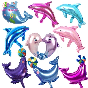 50pcs/lot Dolphin Fish Ocean Balloons Cartoon clown fish foil balloons Helium Inflable Giant Ball
50pcs/lot Dolphin Fish Ocean Balloons Cartoon clown fish foil balloons Helium Inflable Giant Ball