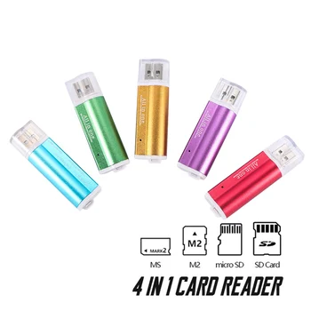 Hot Sale Multi-function 4in1 Mini USB 2.0 Micro SD TF M2 T-Flash Card Reader Adapter High Quality
Hot Sale Multi-function 4in1 Mini USB 2.0 Micro SD TF M2 T-Flash Card Reader Adapter High Quality