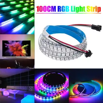 New DC 5V WS2812 2812B IC 5050 RGB Strip Addressable 144leds/m led pixels strip 1 IC Control 1 Led Beams IP33 LED Strip
New DC 5V WS2812 2812B IC 5050 RGB Strip Addressable 144leds/m led pixels strip 1 IC Control 1 Led Beams IP33 LED Strip