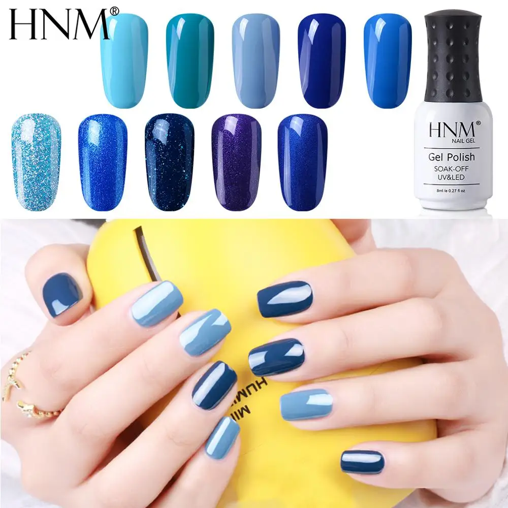 HNM гель для ногтей голубая серия 8 мл лак Vernis Полупостоянный УФ светодиодный Гель