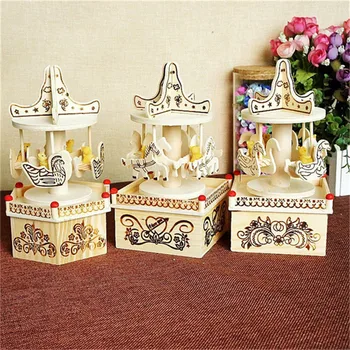 2017 DIY Merry-Go-Round Carousel Music Box 3* Patterns Wooden Horse Crafts For Kids Birthday Wedding Gift Toy Home Decoration
2017 DIY Merry-Go-Round Carousel Music Box 3* Patterns Wooden Horse Crafts For Kids Birthday Wedding Gift Toy Home Decoration