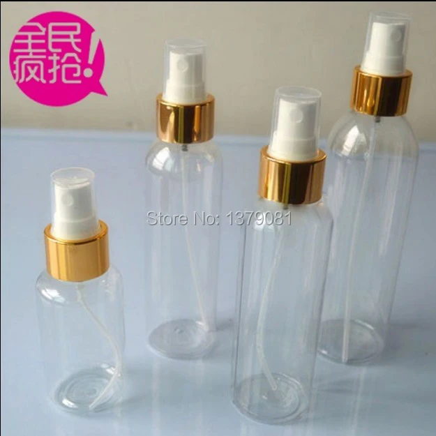 75ml,100ml,120ml Clear Mist Spray bottles Gold Collar Atomizer sprayer bottle Travel Refillable Vials Cosmetic Packing container
75ml,100ml,120ml Clear Mist Spray bottles Gold Collar Atomizer sprayer bottle Travel Refillable Vials Cosmetic Packing container