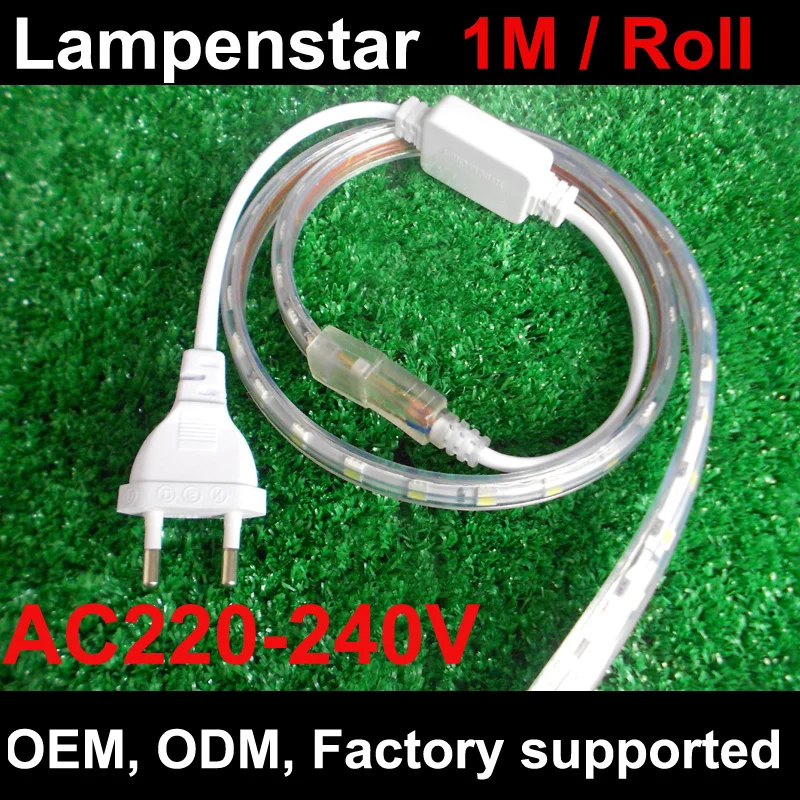 led strip 220v 1m SMD 60 LED Flexible Strip Light Waterproof 14.4W/M ,warm white/Cool white,60leds/m ce rohslampenstar
led strip 220v 1m SMD 60 LED Flexible Strip Light Waterproof 14.4W/M ,warm white/Cool white,60leds/m ce rohslampenstar