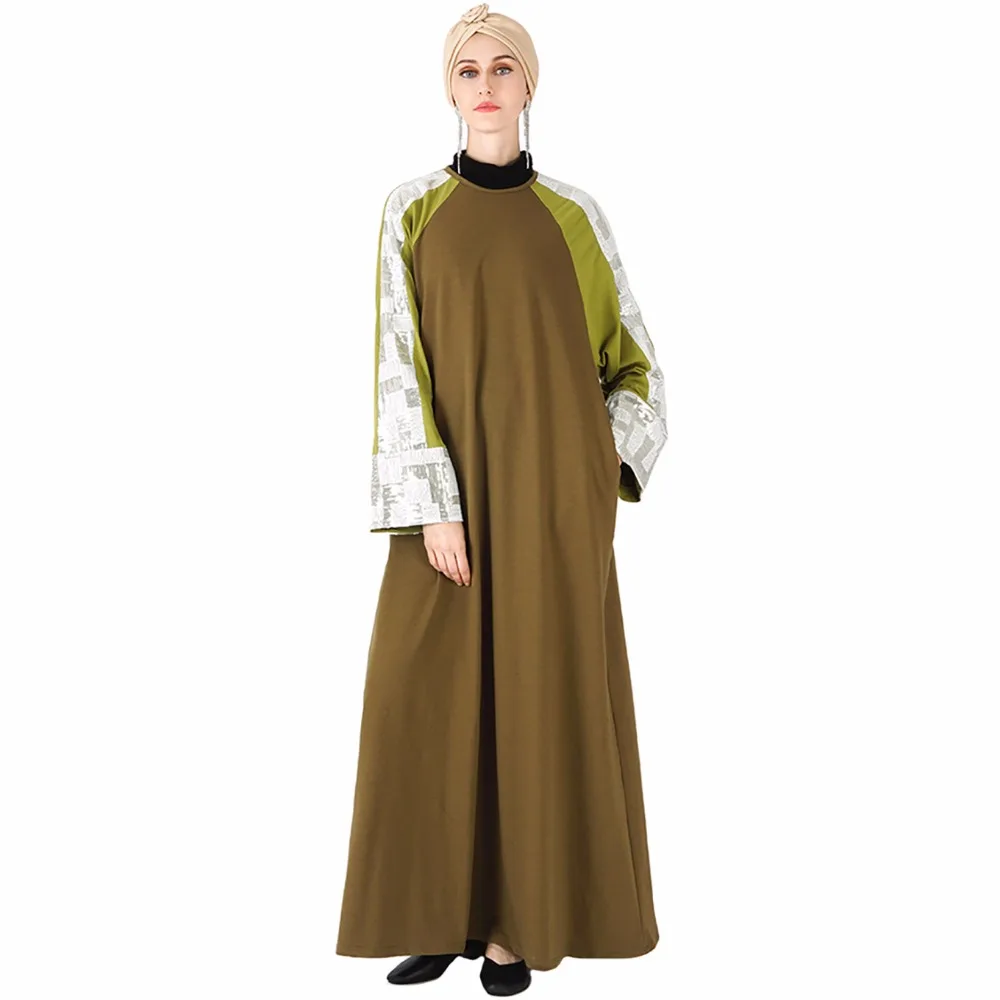 Babalet Women's Muslim Casual Round Neck Long Sleeve Loose Abaya Splice Sports Knitting Long Dress Breathable Pocket Elasticity
Babalet Women's Muslim Casual Round Neck Long Sleeve Loose Abaya Splice Sports Knitting Long Dress Breathable Pocket Elasticity