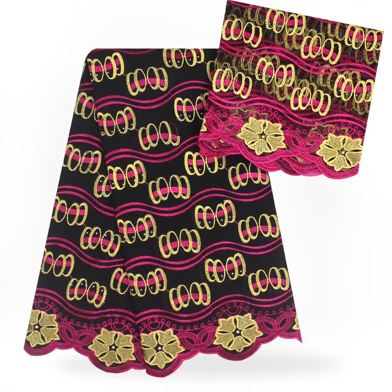 Newest Fashion black+fuchsia High Quality Swiss Voile Lace Soft African Lace Fabric 5 Yards+2 yards African Cotton Lace Fabric
Newest Fashion black+fuchsia High Quality Swiss Voile Lace Soft African Lace Fabric 5 Yards+2 yards African Cotton Lace Fabric