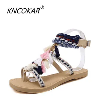KNCOKAR2018Embroidery sandal women's summer new retro tassel comfortable flat national style Roman flat and student women's shoe
KNCOKAR2018Embroidery sandal women's summer new retro tassel comfortable flat national style Roman flat and student women's shoe