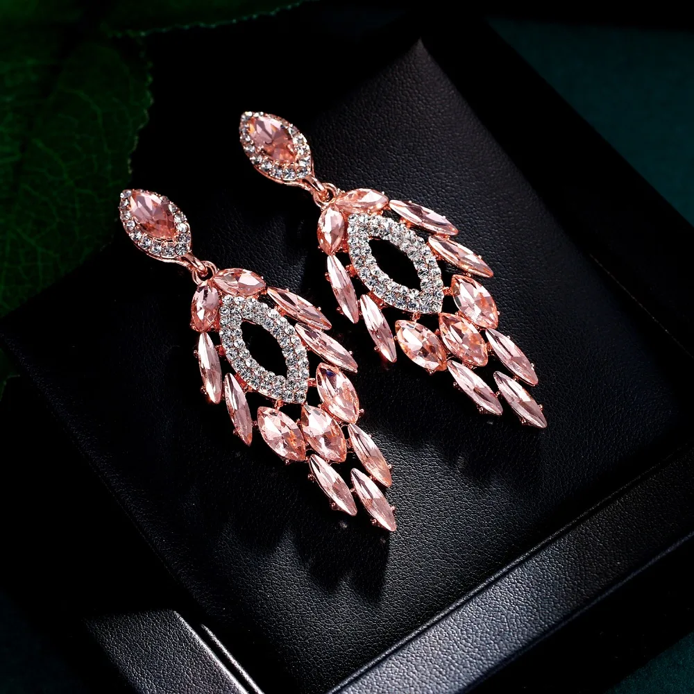 Tuliper Luxury Halo Teardrop Bridal Earrings Austrian Crystal Dangle Earrings For Wedding Women Party Jewelry Best Gift
Tuliper Luxury Halo Teardrop Bridal Earrings Austrian Crystal Dangle Earrings For Wedding Women Party Jewelry Best Gift