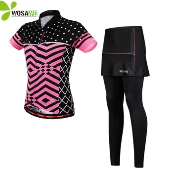 WOSAWE Cycling Sets Women Short Sleeve Jersey Skirt Pants Suit Quick Dry Ropa Ciclismo Bike Wear Bicycle Uniform Cycle Clothing
WOSAWE Cycling Sets Women Short Sleeve Jersey Skirt Pants Suit Quick Dry Ropa Ciclismo Bike Wear Bicycle Uniform Cycle Clothing