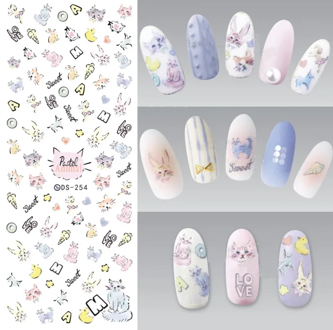 1 Sheet Love Sweet Nail Sticker Nail Art Water Decals for UV Gel Nails Accessories Sticker Cat Meow DIY Cartoon Nail Decorations
1 Sheet Love Sweet Nail Sticker Nail Art Water Decals for UV Gel Nails Accessories Sticker Cat Meow DIY Cartoon Nail Decorations