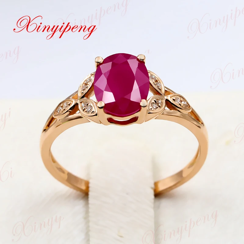 Xinyipeng18K rose gold 1.5 carat natural ruby ring with diamonds for women style beautiful generous
Xinyipeng18K rose gold 1.5 carat natural ruby ring with diamonds for women style beautiful generous