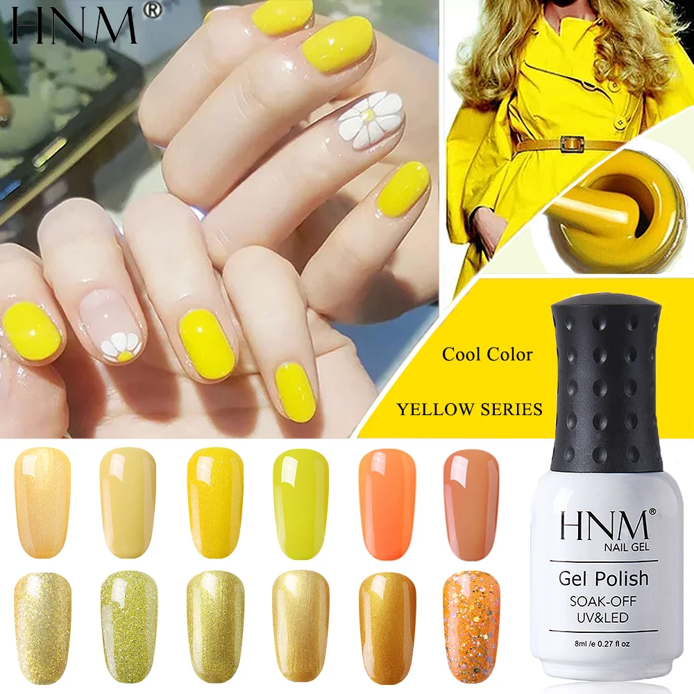 HNM 8ml Yellow Color Gel Nail Polish Semi Permanent Soak Off Long Lasting Lucky Varnish Base Top Gelpolish Painting Lacquer
HNM 8ml Yellow Color Gel Nail Polish Semi Permanent Soak Off Long Lasting Lucky Varnish Base Top Gelpolish Painting Lacquer