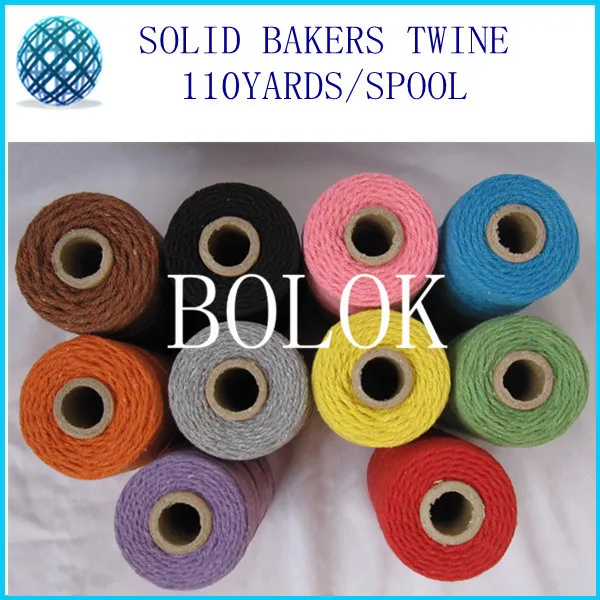 6pcs/lot Solid baker twine 110yards/spool 2mm 12 ply plain cotton twine 10 color wholesales
6pcs/lot Solid baker twine 110yards/spool 2mm 12 ply plain cotton twine 10 color wholesales