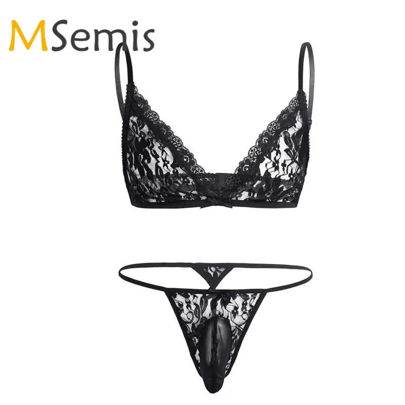 Men Sissy Lingerie Set Men Lace Sissy Pouch Panties Gay Adjustable Nightwear Sleepwear Mens Bra Top with G-string Gay Underwear
Men Sissy Lingerie Set Men Lace Sissy Pouch Panties Gay Adjustable Nightwear Sleepwear Mens Bra Top with G-string Gay Underwear