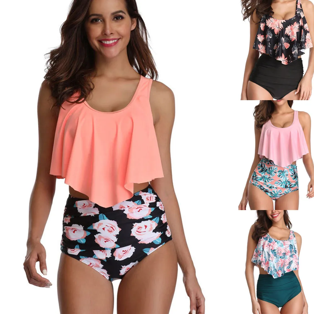Ruffle Bikini Women Solid Swimwear Push Up Swimsuit High Waist Biquini Crop Top Bikinis Pleated Bathing Suit 2XL Maillot De Bain
Ruffle Bikini Women Solid Swimwear Push Up Swimsuit High Waist Biquini Crop Top Bikinis Pleated Bathing Suit 2XL Maillot De Bain