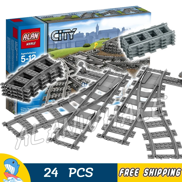 City Trains Flexible Tracks and Switch Track Set Figure Building Blocks Curved Rails Kit Toys Compatible With LegoING
City Trains Flexible Tracks and Switch Track Set Figure Building Blocks Curved Rails Kit Toys Compatible With LegoING