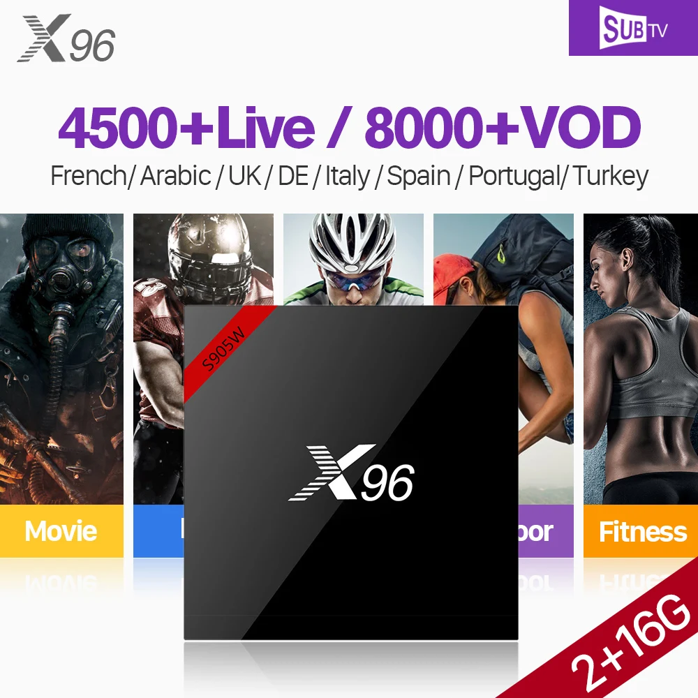 X96W Android7.1 Smart Tv Box S905W 2GB 16GB SUBTV Code 1 Year With Iptv Subscription Europe French Arabic Italy UK Portugal Iptv
X96W Android7.1 Smart Tv Box S905W 2GB 16GB SUBTV Code 1 Year With Iptv Subscription Europe French Arabic Italy UK Portugal Iptv