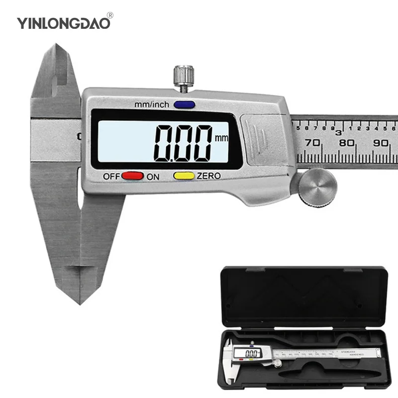 Digital Vernier Calipers150mm 6inch LCD Electronic Carbon Fiber Gauge Height Measuring Instruments Micromete Stainless Steel 
Digital Vernier Calipers150mm 6inch LCD Electronic Carbon Fiber Gauge Height Measuring Instruments Micromete Stainless Steel