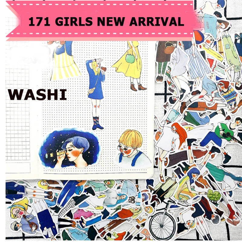 NEW Washi 171pcs hot Lovely Girls scrapbooking sticker for Laptop notebook kids toys pegatinas girls DIY diary decoration
NEW Washi 171pcs hot Lovely Girls scrapbooking sticker for Laptop notebook kids toys pegatinas girls DIY diary decoration