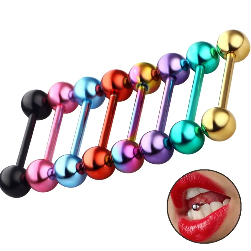 1PCs Stainless Steel Tongue Piercing Septum Industrial Barbell Earrings Ball Tongue Rings Body Piercing Fashion Jewelry 4 Colors
1PCs Stainless Steel Tongue Piercing Septum Industrial Barbell Earrings Ball Tongue Rings Body Piercing Fashion Jewelry 4 Colors