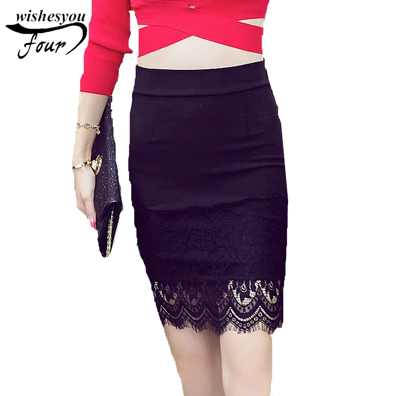 2017 S-5XL Plus Size Black Pencil Skirt Women Spring Summer Lace Patchwork Bodycon Skirts Lady Tight Sexy Mini Skirt 135H 30
2017 S-5XL Plus Size Black Pencil Skirt Women Spring Summer Lace Patchwork Bodycon Skirts Lady Tight Sexy Mini Skirt 135H 30
