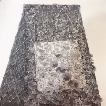 2018 3D Appliquesd Grey African Lace Fabric Embroidered Nigerian Beaded Lace Fabric High Quality French Tulle Lace Fabric LS4-40
2018 3D Appliquesd Grey African Lace Fabric Embroidered Nigerian Beaded Lace Fabric High Quality French Tulle Lace Fabric LS4-40