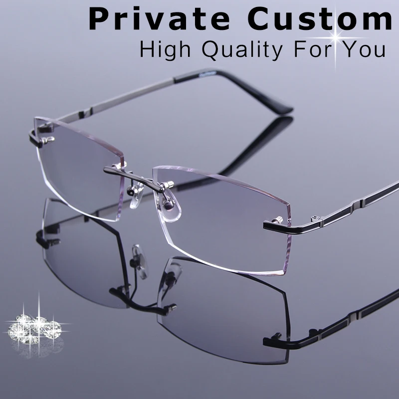 Luxury Men Optical Prescription Glasses Rimless Eyeglasses Frame See Distance/See Near For Progressive Glasses gafas de hombres
Luxury Men Optical Prescription Glasses Rimless Eyeglasses Frame See Distance/See Near For Progressive Glasses gafas de hombres