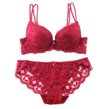 Women Lace Underwear Set Padded Push Up Bra Set Bras And Thin Knickers Fine Embroidery Brassiere Push-up Lingerie Sexy Lace Bras
Women Lace Underwear Set Padded Push Up Bra Set Bras And Thin Knickers Fine Embroidery Brassiere Push-up Lingerie Sexy Lace Bras