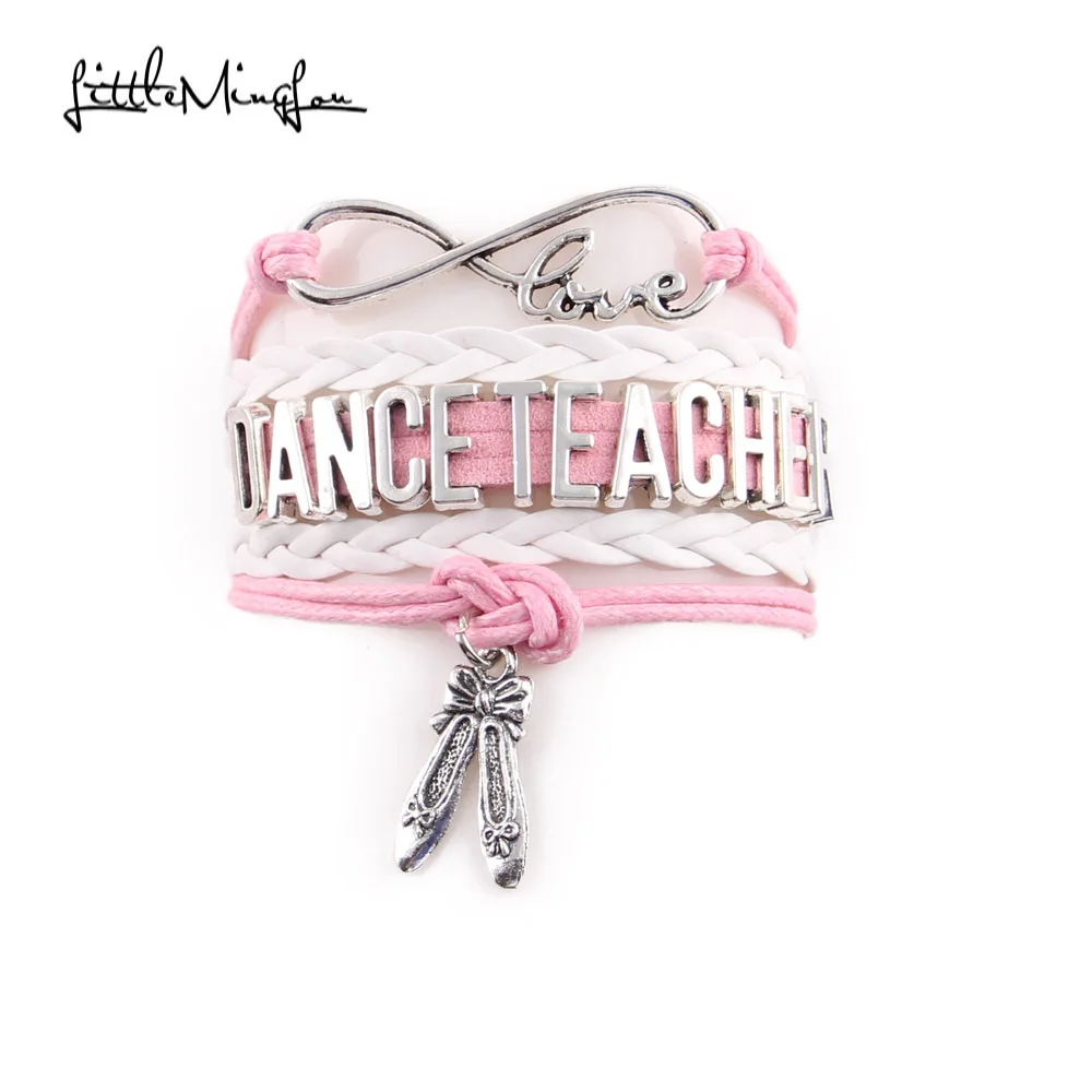 Little MingLou Infinity love Dance Teacher Bracelet dance shoes Charm leather wrap men bracelets & bangles for Women jewelry
Little MingLou Infinity love Dance Teacher Bracelet dance shoes Charm leather wrap men bracelets & bangles for Women jewelry