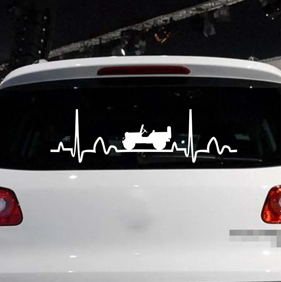 

Funny Electrocardiogram Heart Car Decal Sticker Vinyl No Background Bumper Sticker Windows Vinyl