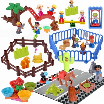 Mailackers Duplo Amusement Park Swing Seesaw Table Tree Action Figures Big Particles Accessory Model Block Toy Compatible Duploe
Mailackers Duplo Amusement Park Swing Seesaw Table Tree Action Figures Big Particles Accessory Model Block Toy Compatible Duploe