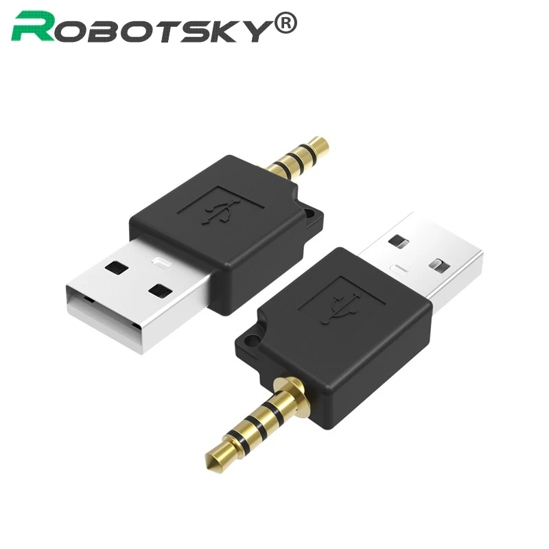 Robortsky 3.5mm Audio Adapter USB Type A Male to 3.5mm Male Audio Converter For Mp3/4 iPod Charger Notebook
Robortsky 3.5mm Audio Adapter USB Type A Male to 3.5mm Male Audio Converter For Mp3/4 iPod Charger Notebook