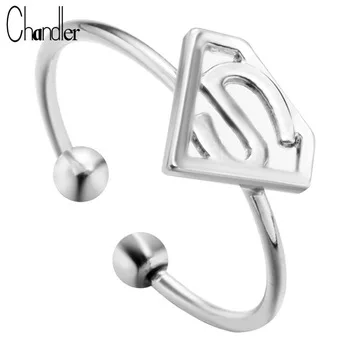 10pcs Silver Gold Plating Dollar Shape Charm Ring With S Letter Triangle Free Size Simple Jewelry For Women Knuckle Toe Anillos