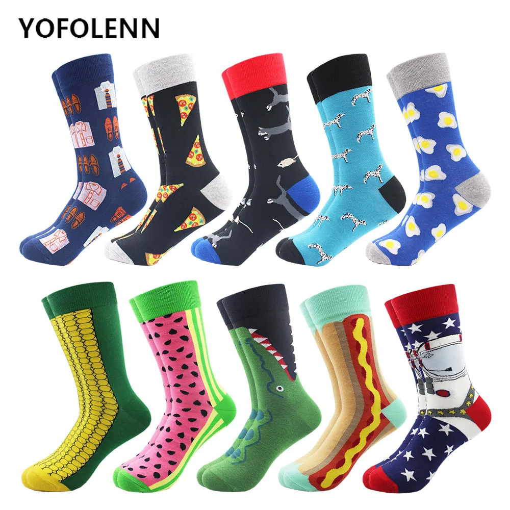 10 pairs/lot Happy Colorful Men's Combed Cotton Socks Casual Dress Crew Socks Funny Corn Space Man Watermelon Novelty Cool Socks
10 pairs/lot Happy Colorful Men's Combed Cotton Socks Casual Dress Crew Socks Funny Corn Space Man Watermelon Novelty Cool Socks