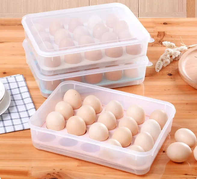 

1PC New Stacked Refrigerator Egg Storage Box 20 Egg Care Kitchen With A Dust-Proof Food Storage Box LF 059