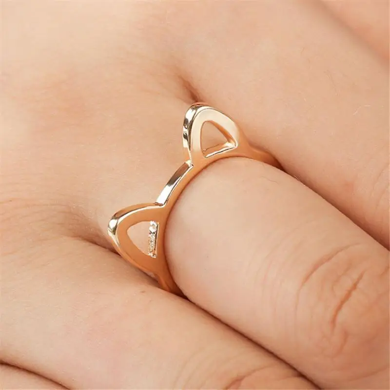 New Cute Cat Ear Jewelry Rings for Women Fashion Animal Hollow Female Finger Ring Couple Wedding Gifts Simple Style Bague Femme
New Cute Cat Ear Jewelry Rings for Women Fashion Animal Hollow Female Finger Ring Couple Wedding Gifts Simple Style Bague Femme