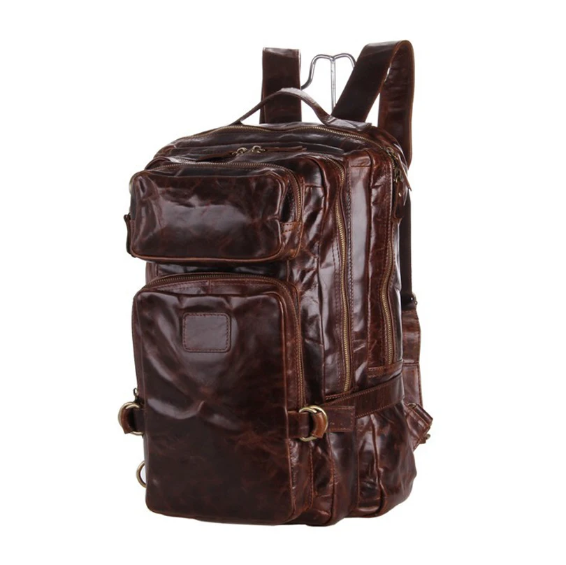 Multifunctional Genuine Leather Backpack Men Backpack Fashion Male School Backpack Travel Bag Large Leather rucksack big brown
Multifunctional Genuine Leather Backpack Men Backpack Fashion Male School Backpack Travel Bag Large Leather rucksack big brown