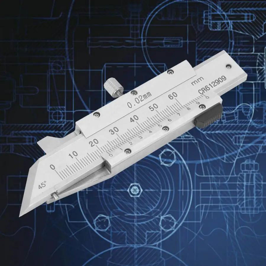 0-50MM Chamfer Gage Chamfering Ruler Chamfered Vernier Caliper Stainless Steel Caliper 0-50mm Woodworking Measuring Tool
0-50MM Chamfer Gage Chamfering Ruler Chamfered Vernier Caliper Stainless Steel Caliper 0-50mm Woodworking Measuring Tool