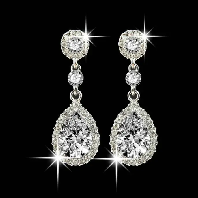 Wedding Jewelry Fashion High Quality Rhinestone Classic Style Crystal Drop Earrings for Women Gift 5 Colors 2019
Wedding Jewelry Fashion High Quality Rhinestone Classic Style Crystal Drop Earrings for Women Gift 5 Colors 2019