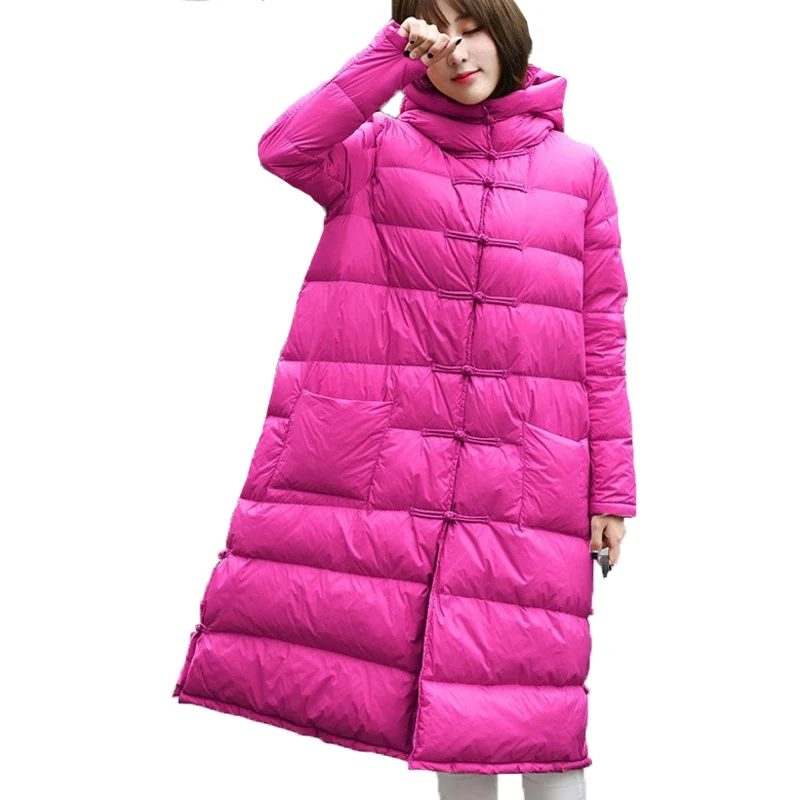 Winter Coat Women Clothes White Duck Down Jacket Long Light Vintage Chinese National Style Plus Size Loose Snow Outerwear A800
Winter Coat Women Clothes White Duck Down Jacket Long Light Vintage Chinese National Style Plus Size Loose Snow Outerwear A800