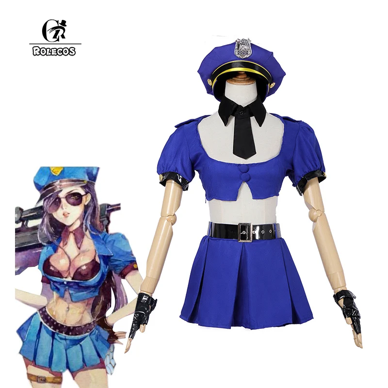 ROLECOS LOL Cospaly Costumes Officer Caitlyn Cosplay Costume Full Set Fancy Dress Costumes For Women Caitlyn Police Cosplay
ROLECOS LOL Cospaly Costumes Officer Caitlyn Cosplay Costume Full Set Fancy Dress Costumes For Women Caitlyn Police Cosplay