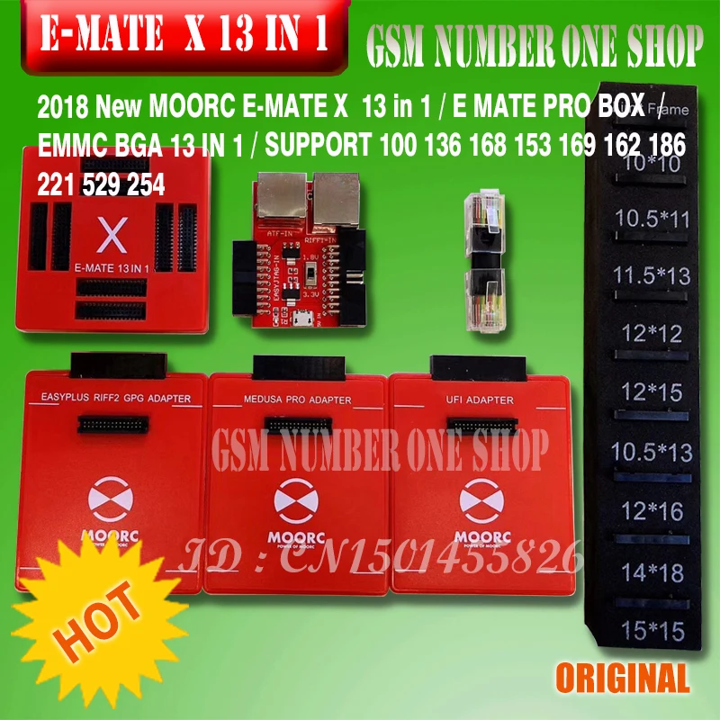 2019 ORIGINAL New moorc E-Socket MOORC E MATE PRO BOX E-MATE X EMMC BGA 13 IN 1 SUPPORT 100 136 168 153 169 162 186 221 529 254
2019 ORIGINAL New moorc E-Socket MOORC E MATE PRO BOX E-MATE X EMMC BGA 13 IN 1 SUPPORT 100 136 168 153 169 162 186 221 529 254