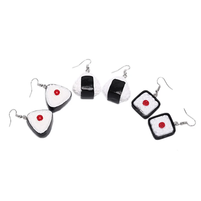 Fashion Cute Handmade Rice Ball Drop Earrings DIY Lovely Geometric Sushi Food Fun Dangle Earrings For Women Girl Jewelry Gift
Fashion Cute Handmade Rice Ball Drop Earrings DIY Lovely Geometric Sushi Food Fun Dangle Earrings For Women Girl Jewelry Gift