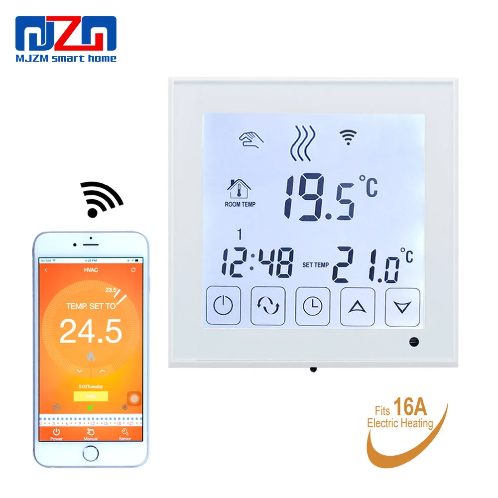 MJZM 16A03-1BB-WiFi Smart Thermostat for Home Electric Underfloor Heating Regulator WiFi Temperature Control Warm Floor
MJZM 16A03-1BB-WiFi Smart Thermostat for Home Electric Underfloor Heating Regulator WiFi Temperature Control Warm Floor