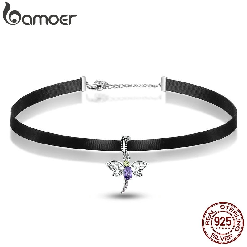 BAMOER Fashion 925 Sterling Silver Cute Dragonfly Pendant Black Choker Necklace Women Necklaces & Pendants Jewelry SCA011+SCC048
BAMOER Fashion 925 Sterling Silver Cute Dragonfly Pendant Black Choker Necklace Women Necklaces & Pendants Jewelry SCA011+SCC048