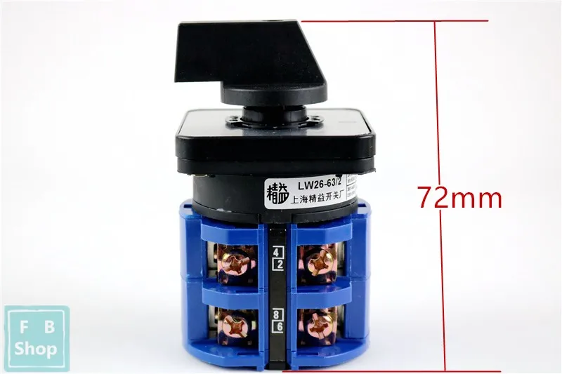 LW26-63/2 DC voltage 1-0-2 manual electrical changeover rotary cam switch two poles sliver point contacts
LW26-63/2 DC voltage 1-0-2 manual electrical changeover rotary cam switch two poles sliver point contacts
