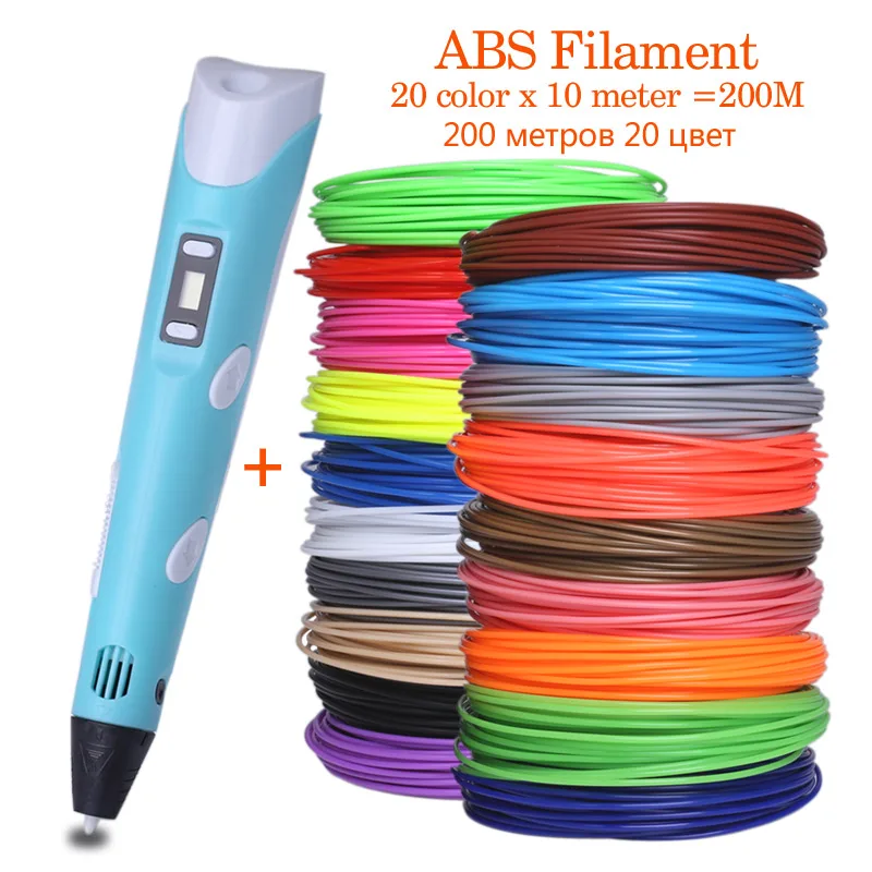 AVEIBEE 3D Pen LED Screen DIY 3D Printing Pen 100m Or 200 meter ABS Filament Creative Toy Gift For Kids Design Drawing Painting
AVEIBEE 3D Pen LED Screen DIY 3D Printing Pen 100m Or 200 meter ABS Filament Creative Toy Gift For Kids Design Drawing Painting