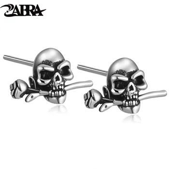ZABRA 925 Sterling Silver Skull Rose Studs Steampunk Men Women Earrings Rock Biker Man Vintage Earring Male Black Jewelry
ZABRA 925 Sterling Silver Skull Rose Studs Steampunk Men Women Earrings Rock Biker Man Vintage Earring Male Black Jewelry
