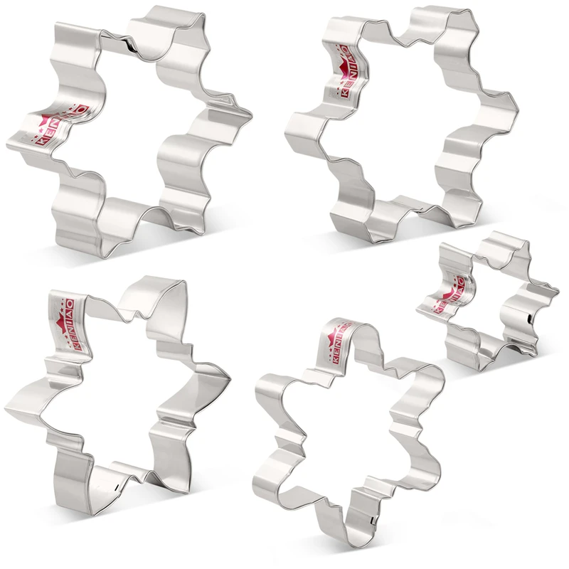 KENIAO Winter Snowflake Cookie Cutter - 5 Various Size and Shap - Biscuit / Fondant / Pastry Cutter - Stainless Steel
KENIAO Winter Snowflake Cookie Cutter - 5 Various Size and Shap - Biscuit / Fondant / Pastry Cutter - Stainless Steel